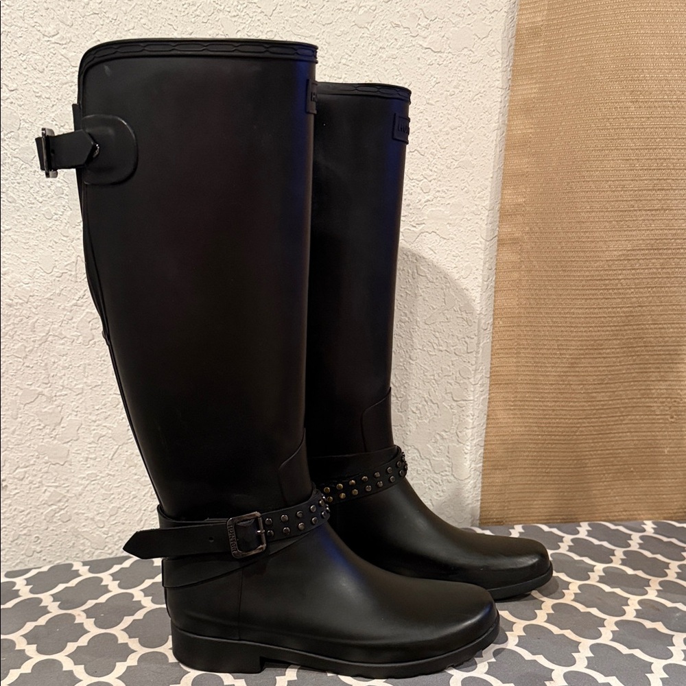 Hunter Black Women's Studded Boots